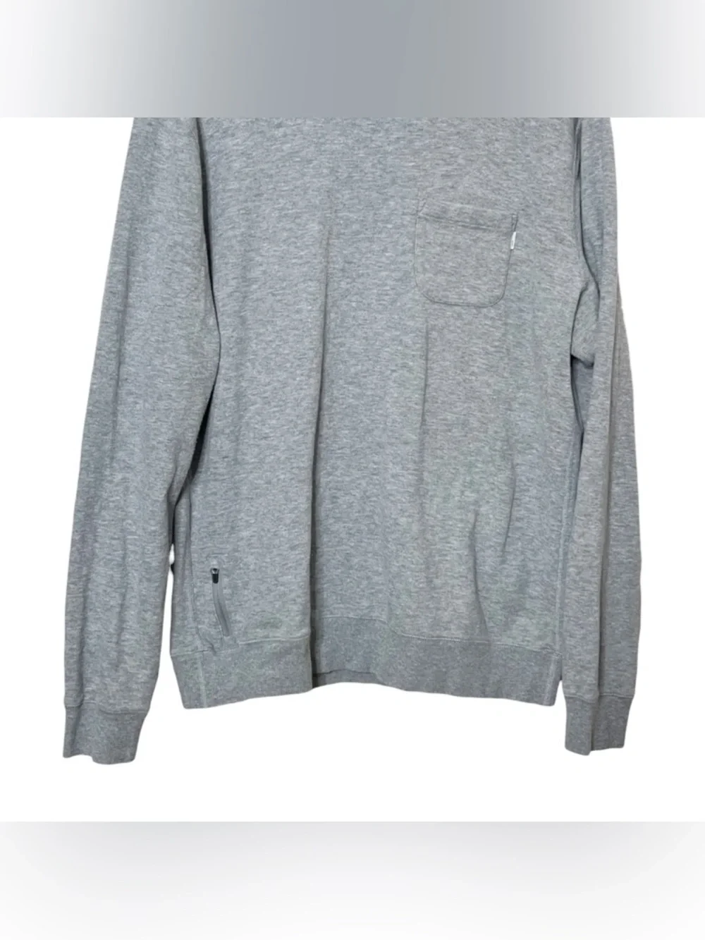 Vuori Jeffreys Performance Crew Men’s Medium Gray Long Sleeve‎ Pocket Pullover